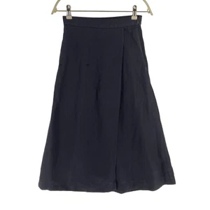 GANT Women Navy Blue Linen Viscose Midi Skirt Size XS - Picture 1 of 12