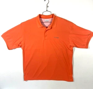 Columbia PFG Omni Shade Men's XL Polo Shirt Orange Short Sleeve  - Picture 1 of 10