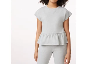 Free Assembly Girls Peplum Hem Sweatshirt, Size:L(10-12) - Picture 1 of 4