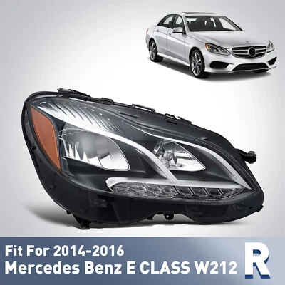 Headlight For 2014-2016 Benz E-Class W212 w/o Cornering LED Lamps Passenger Side Foto 1 de 4
