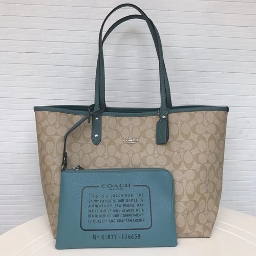 Coach Borsa da Città Reversibile F36658 Con Pochette Firmata Borsa Donna Outlet