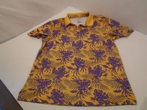 APT.9 Men's Large Premier Flex Performance Polo Short Sleeve Tropical - Picture 1 of 3