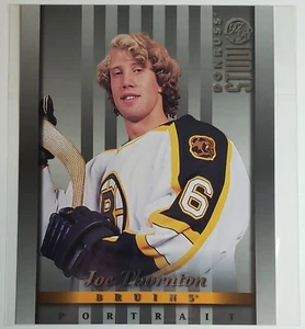 1997 Joe Thornton Donruss Studio 8" x 10" Hockey Card #22 Boston Bruins - Imagen 1 de 2