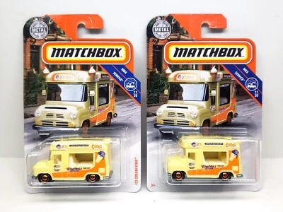 2019  Matchbox  Yellow  ICE CREAM KING   MBX Service  Card #98   LOT OF 2 - Image 1 of 4