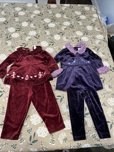 Vintage Sesame Street Elmo Red Velvet Cookie Monster Purple Velvet Outfits - Picture 1 of 9