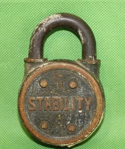 Candado Tipo Shurlock ESTABILIDAD De Colección ¡Gran Pátina! - Imagen 1 de 5