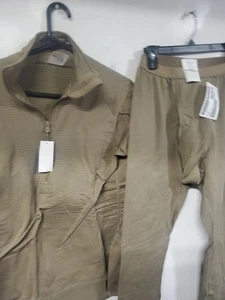 Small Regular Set Level 2 Cold Weather Bottoms Grid Waffle Fleece Hose Coyote - Bild 1 von 10