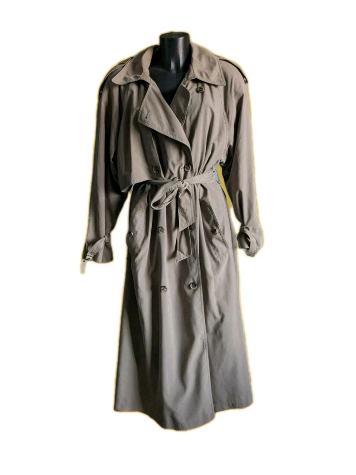 Vintage 90s  Nuage Micro Size 16 Beige long Trench Coat Mac - Image 1 of 4