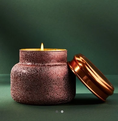 NUEVO Anthropologie Capri Vela de Especias Oropel Azul 19 Fl Oz Rosa Mate Brillo Tarro Foto 1 de 4