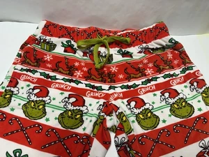 Dr SEUSS THE GRINCH FLEECE PJ BOTTOMS WOMENS SIZE M 8-10 - EUC - Picture 1 of 4