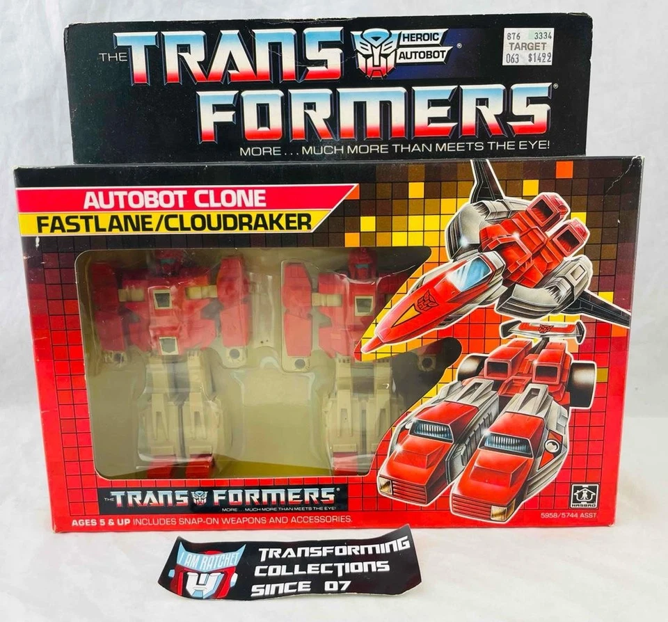 Transformers Original G1 1987 Autobot Clones Fastlane and Cloudraker MOSC MIB - Image 1 of 4
