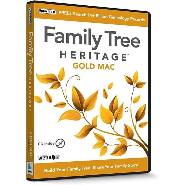 Software individual PVE-F16M Family Tree Heritage Gold 16 para Mac Aprendizaje So... Foto 1 de 1