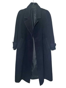 House Of Fraser Exclusive Cashmere Wool Coat Overcoat Navy Jacket Vintage *Read - Picture 1 of 21