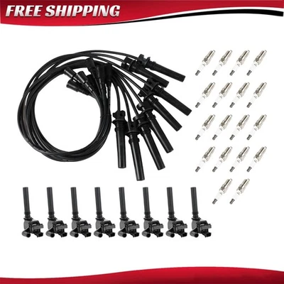 Bobina de encendido UF378 + bujía + juego de cables para Dodge Ram 1500 2500 3500 5,7 L V8 Foto 1 de 4
