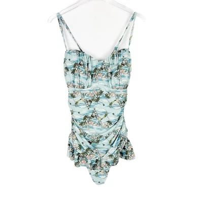 Disney Peter Pan Mermaid Lagoon Retro Swimsuit One Piece Plus Size 0X EUC - Image 1 of 4