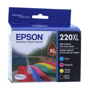 Epson 220XL 4Pk Ink Cartridge- Cyan, Magenta, Yellow And Black - Picture 1 of 2