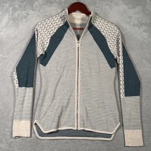 Maglione Smartwool donna M grigio blu lana merino maglia dacono sci full zip - Foto 1 di 11