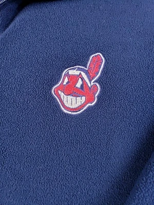 Cleveland Indians Antigua Quarter Zip Fleece Pullover Men’s XL Navy MLB - Image 1 of 4