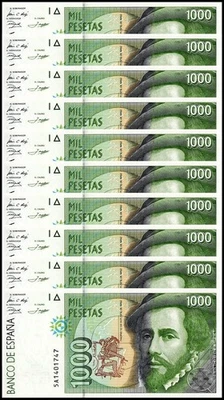 Spain 1000 Pesetas, 1992, P-163a.2, UNC X 10 PCS - Image 1 of 2
