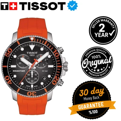 TISSOT T-Sport T120.417.17.051.01 SEASTAR 1000 Chronograph 45.5mm Mens Watch UK - Image 1 of 4