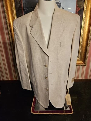 Vintage Perry Ellis Mens Linen Blazer. Size M - Image 1 of 4