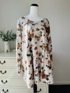 BLUEBERRY ITALIA XL Women’s Long Sleeve Tunic Top Cotton Floral Made In Italy - Bild 1 von 18