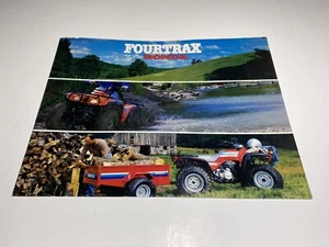 Rare Honda Fourtrax Brochure TRX250 TRX300 Four Page Pull Out Poster - Bild 1 von 4