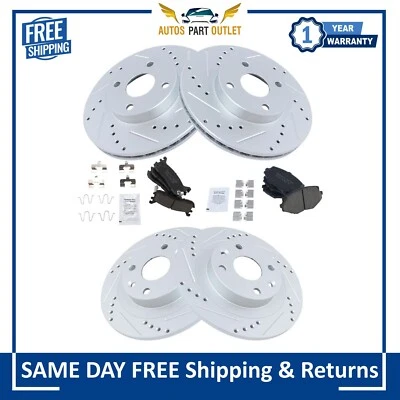 Новый комплект передних и задних тормозных колодок и ротора для Mazda Miata 1994-2005 годов выпуска - Изображение 1 из 4