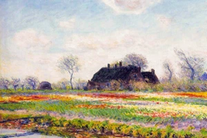 Claude Monet Tulip Fields At Sassenheim Near Leiden French Art Poster 18x12 - Picture 1 of 3
