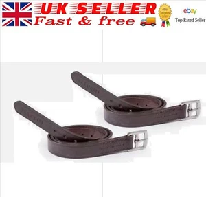 Shires Velociti Gara estribo cuero - hebillas de acero inoxidable 54" HAVANA - Imagen 1 de 2