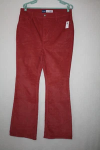 Nuevos con etiquetas Pantalones Old Navy Talla 14 (34x31) Pana Roja Óxido Alta Disparos - Imagen 1 de 6