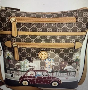 Giani Bernini Holiday Bears Umhängetasche Handtasche Neu mit Etikett - Bild 1 von 5
