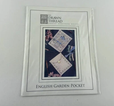 The Drawn Thread English Garden Pocket Cross Stitch Pattern Home Sampler W/ Bead - Image 1 of 4
