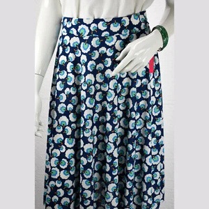 Damen Elastische Taille Pull On Flare Rock Polyester Midi Geometrisches Muster Größe M - Bild 1 von 5