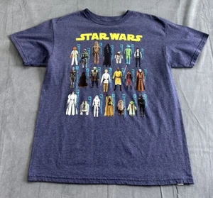 Star Wars  Action Figures Original Trilogy Crew Neck TShirt Boys Large Blue - Picture 1 of 7
