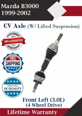 Nuevo eje CV delantero izquierdo OE para Mazda B3000 1999-2002 3,0 L 4x4 garantía de por vida Foto 1 de 4