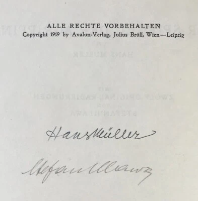 SIGNED/Ltd.  Hans Müller/Stefan Hlawa   Der Spiegel Der Agrippina  Avalun  1919 - Image 1 of 4