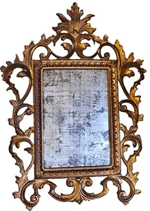 Picture FRAME, Rococo, Gilt Brass Finish, Cast Iron, Openwork, c1900, 12"t - Picture 1 of 15