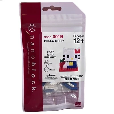 🆕  Kawada Nanoblock Hello Kitty Sanrio NBCC_001  (Mini Lego Blocks) 100 pieces - Image 1 of 2