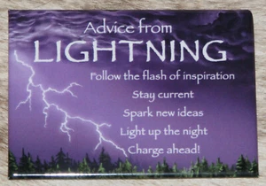 TU VERDADERA NATURALEZA Consejos de Lightning~"Mantente Actual-Carga Adelante"~Imán de Nevera - Imagen 1 de 2