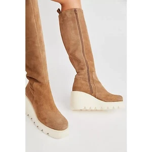 Free People x Equitaire Alexi hohe Wildlederstiefel mit Keilabsatz UVP 350 $ Größe 37 - Bild 1 von 8