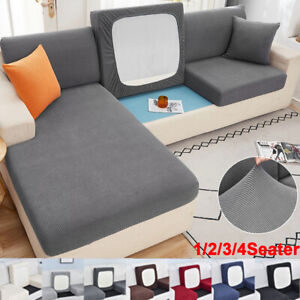1/2/3/4 Seater Sofa Seat Cushion Covers Stretch Corner Couch Slipcover Protector