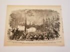 Battle At Charricks Ford Va General Mcclellan And Garnett 1885 Engraving Civil War