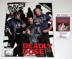 Scott Hall & Kevin Nash signed "nWo" WWF Magazine PROOF Hulk Hogan WWE JSA Rare - Picture 1 of 13