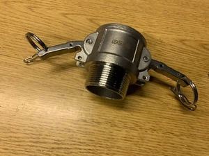 (2) USA Camma di tenuta e scanalatura SS raccordo 304 B-1 1/2 accoppiatore confezione da 2' - Foto 1 di 4