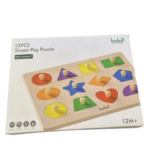 NEW Kids 12 Piece Shape Peg Puzzle - Picture 1 of 7