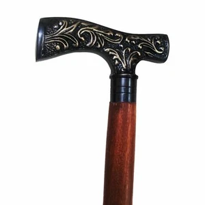 Designer Messing Derby Design Kopf Griff Holz Vintage Gehstock Holz Gehstock - Bild 1 von 4