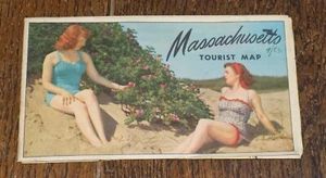 Hoja de ruta turística oficial de 1953 de Massachusetts - Imagen 1 de 1