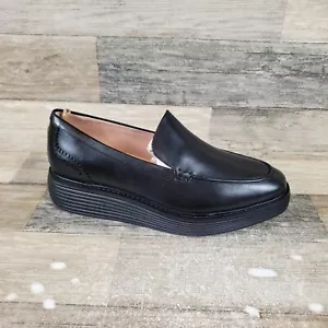 Cole Haan OriginalGrand Womens Shoes Sz 8.5 B Black Platform Venetian Loafers - Picture 1 of 14