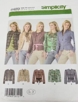 Simplicity 4489 Misses Denim Jackets Sewing Pattern sz 6-14 - Image 1 of 3